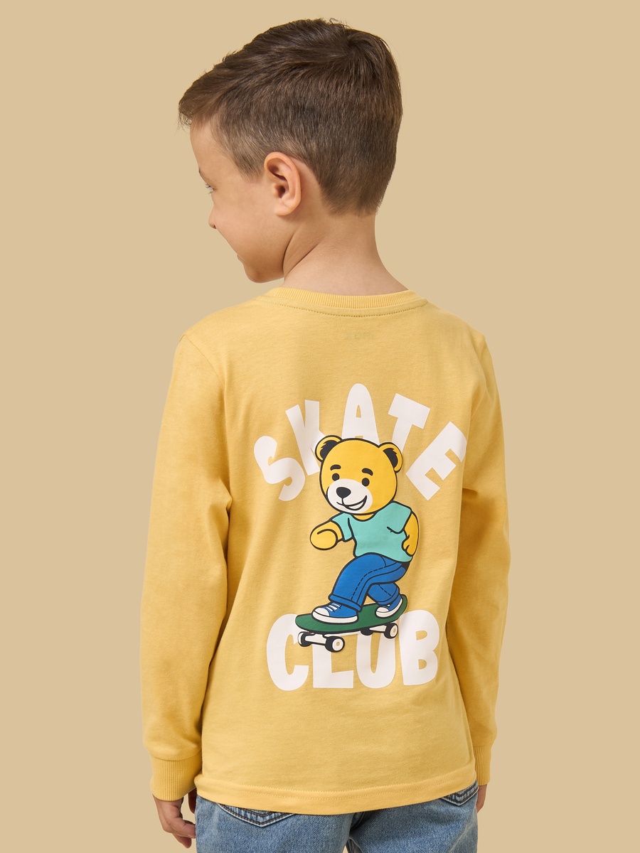 Bear Print Cotton T-Shirt