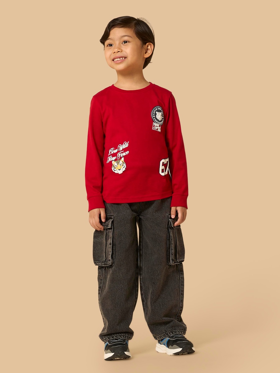 Born Wild Print Cotton T-Shirt