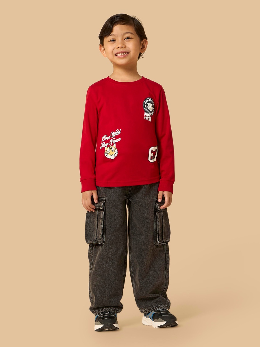 Born Wild Print Cotton T-Shirt