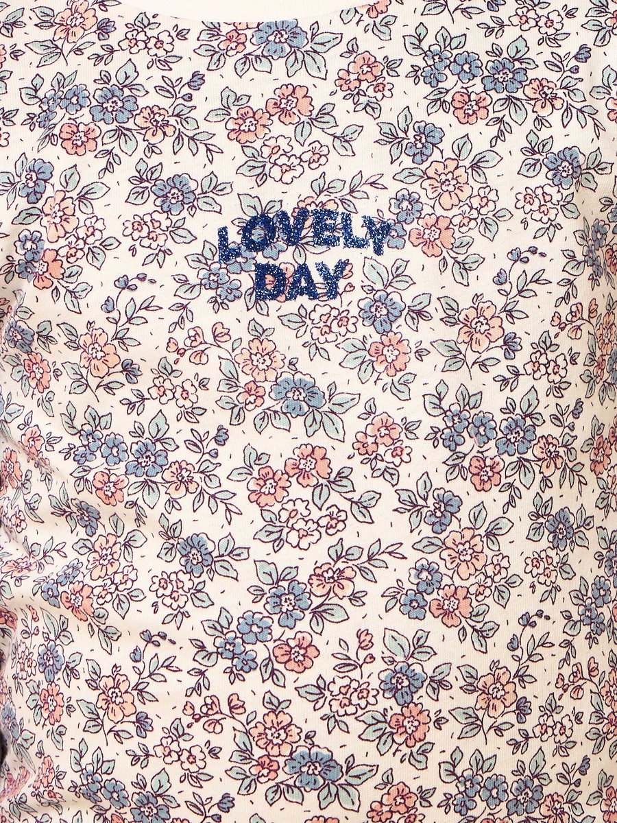Floral Print Cotton T-Shirt