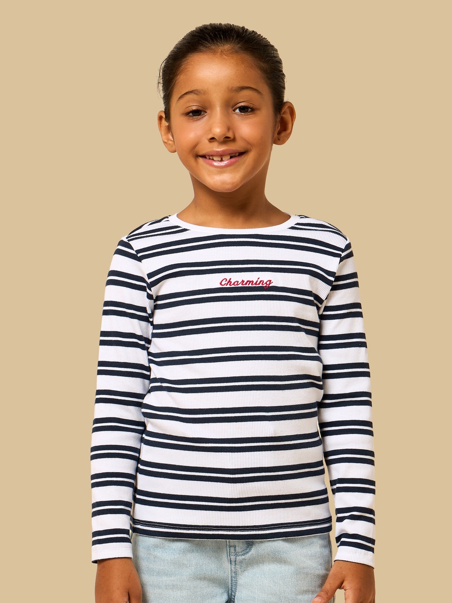 Striped Ribbed T-Shirt