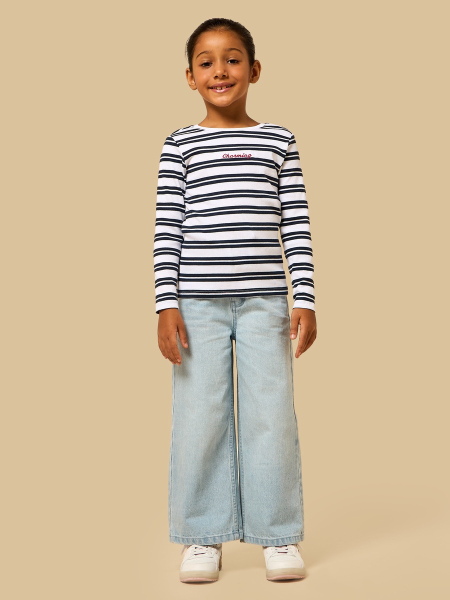Striped Ribbed T-Shirt