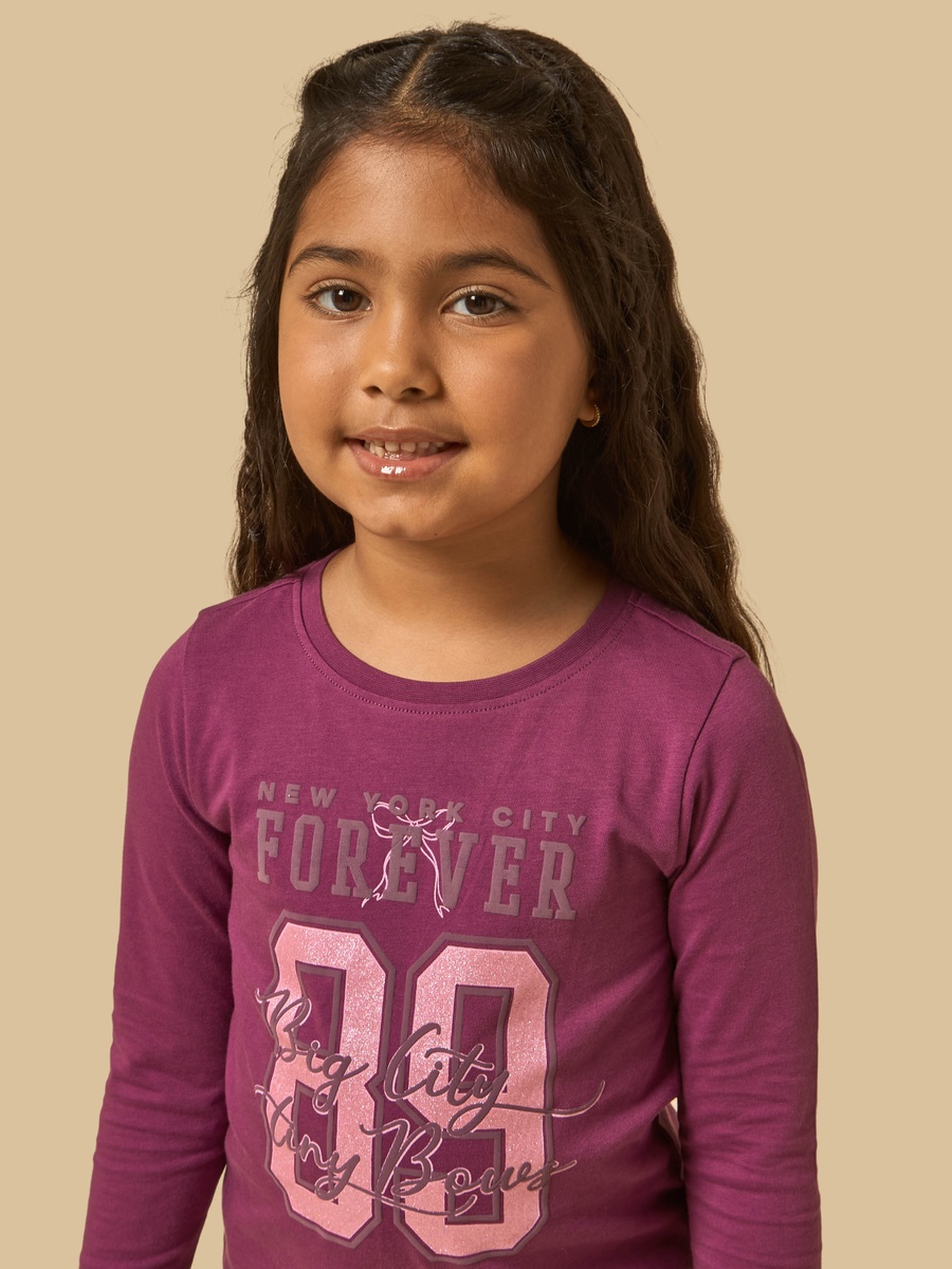New York Varsity Print Cotton Boxy T-Shirt