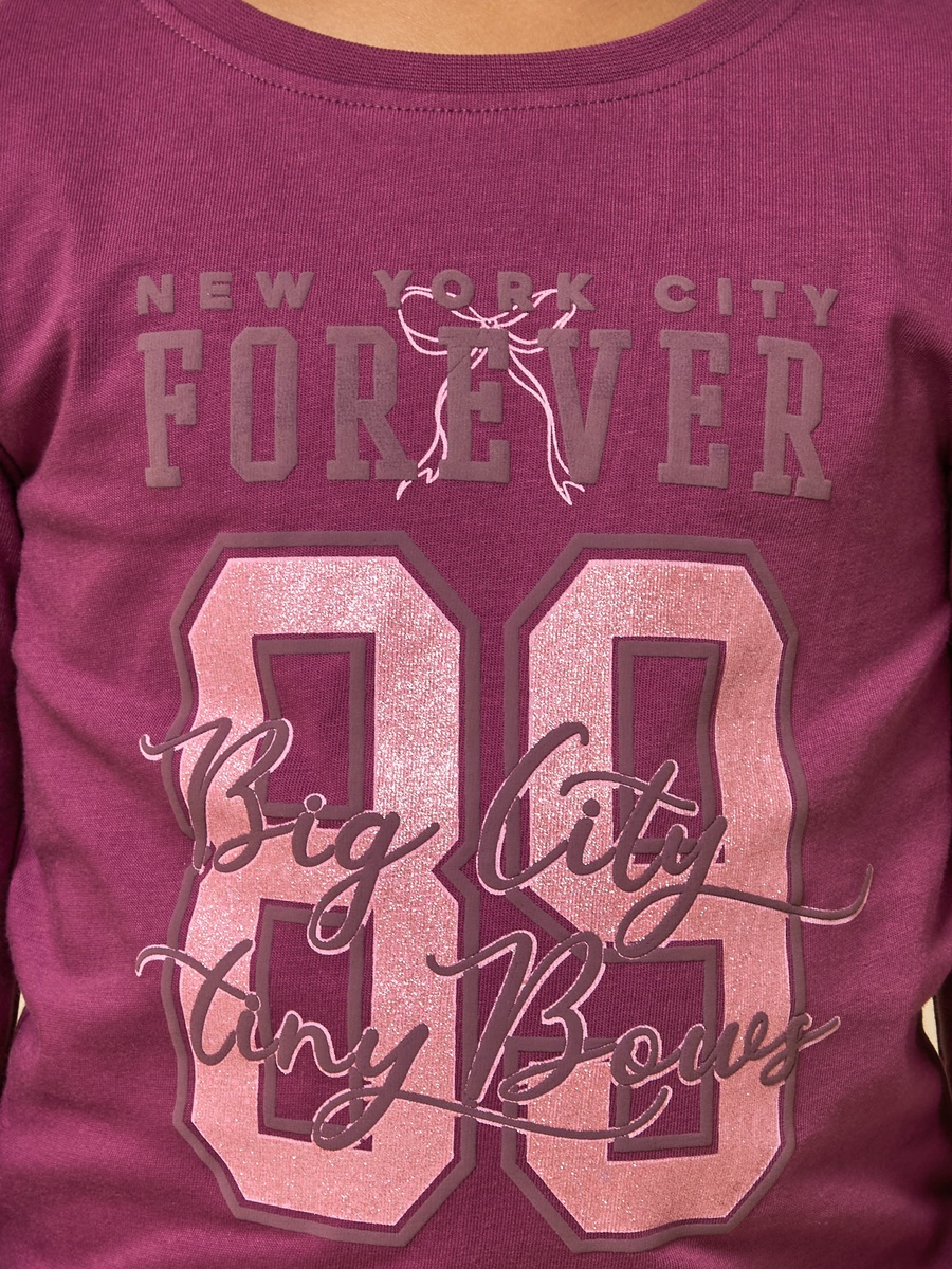 New York Varsity Print Cotton Boxy T-Shirt