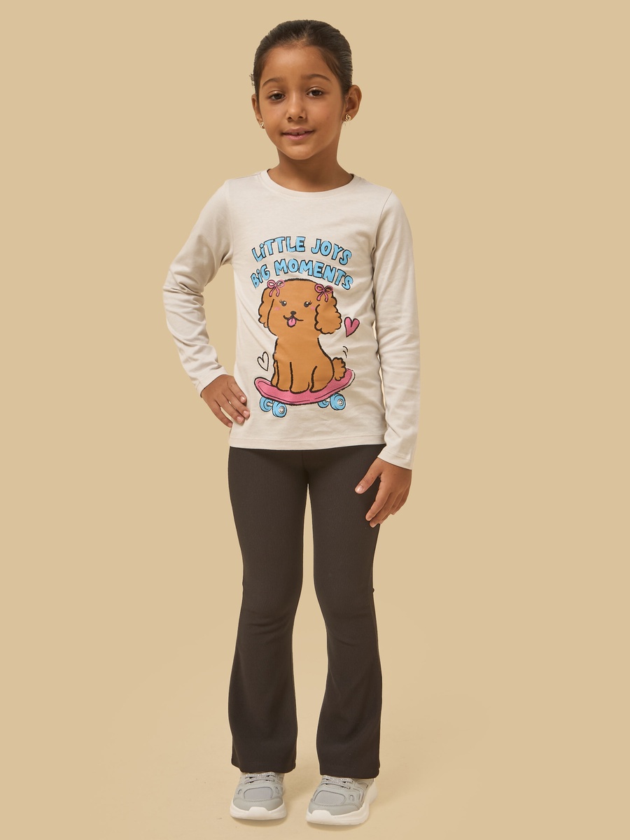 Dog Print Boxy Fit Cotton T-Shirt