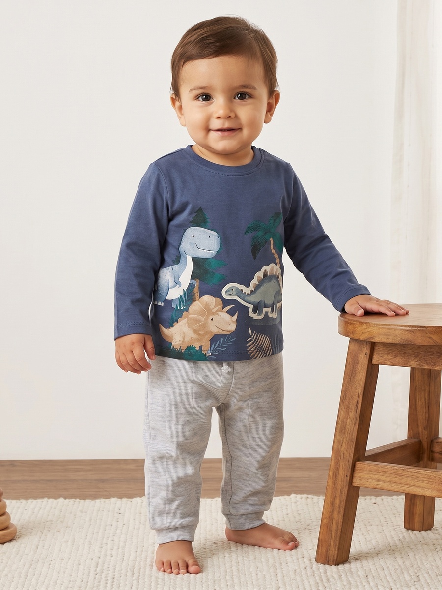 Pack of 3 - Dinosaur Print T-Shirt