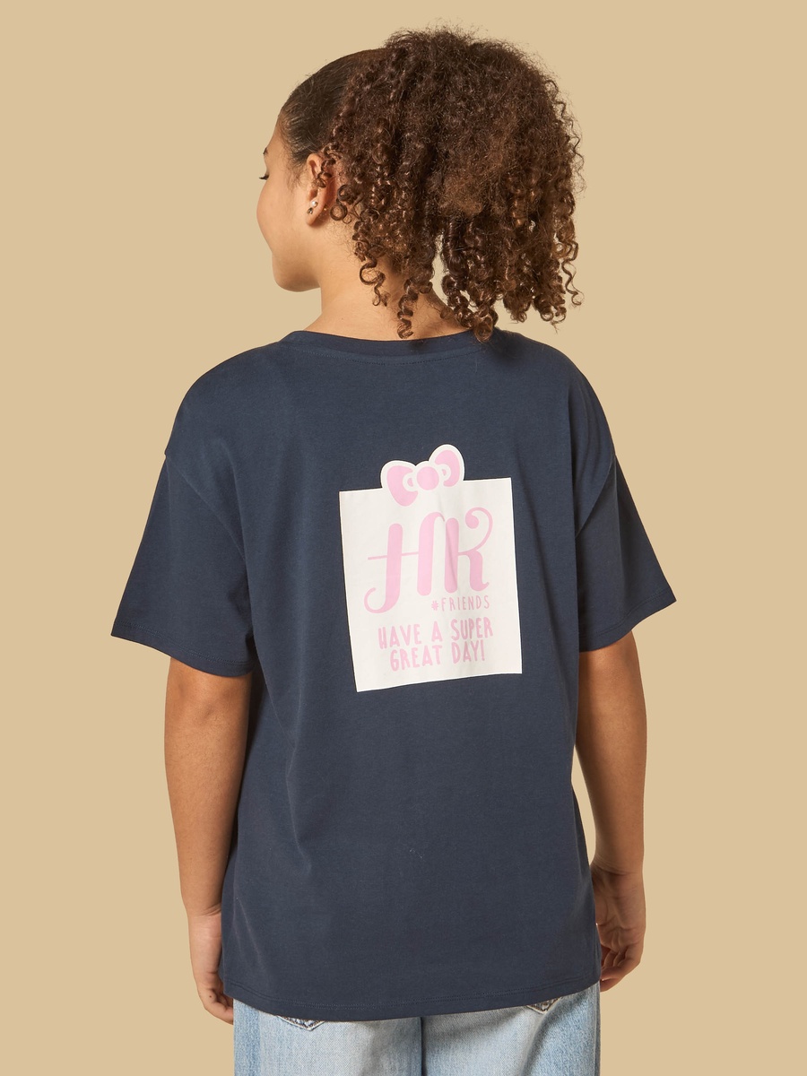 Hello Kitty Print Cotton Oversized T-Shirt