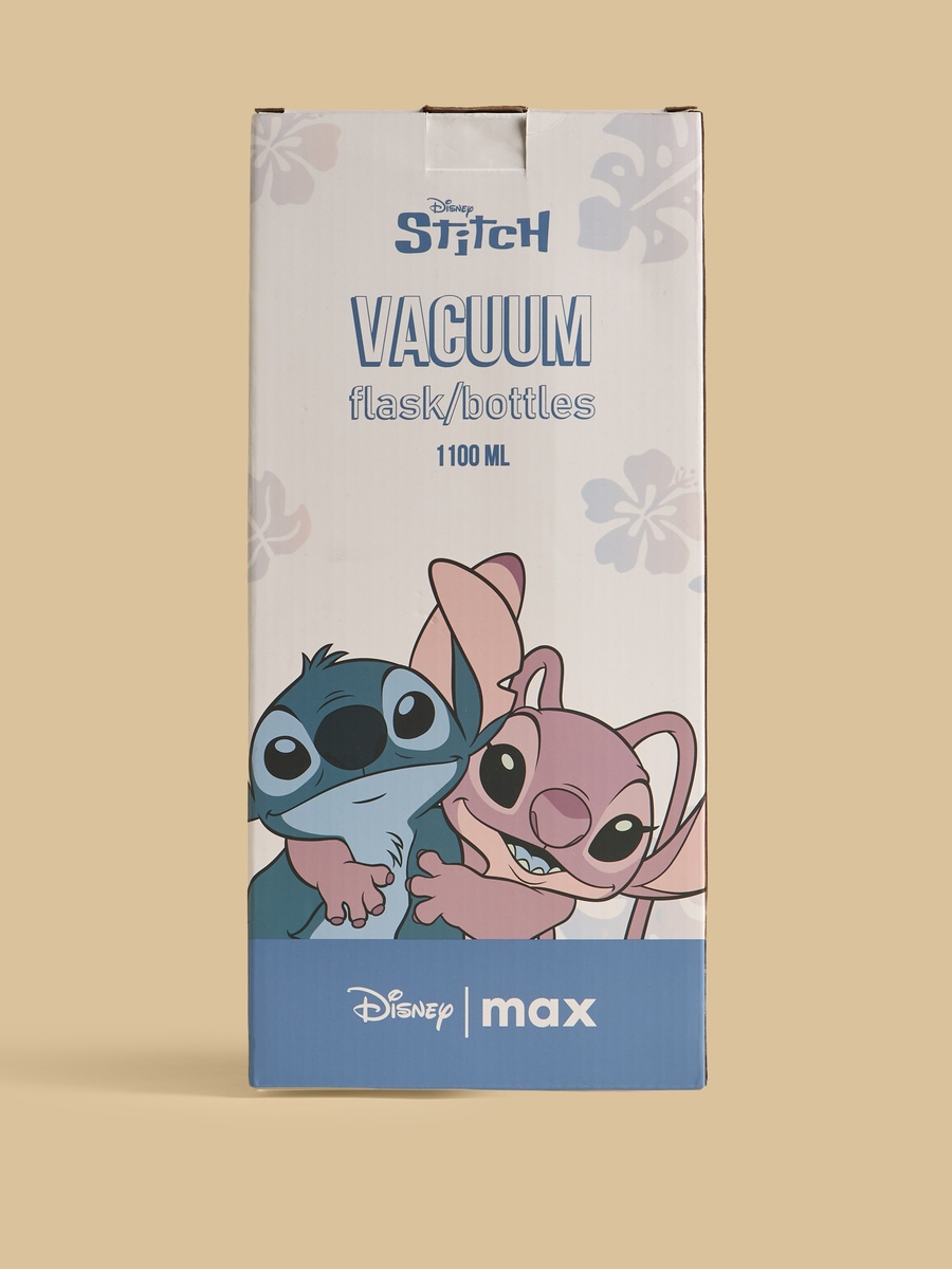 Stitch and Angel Print Vacuum Flask with Handle - 1.1 L