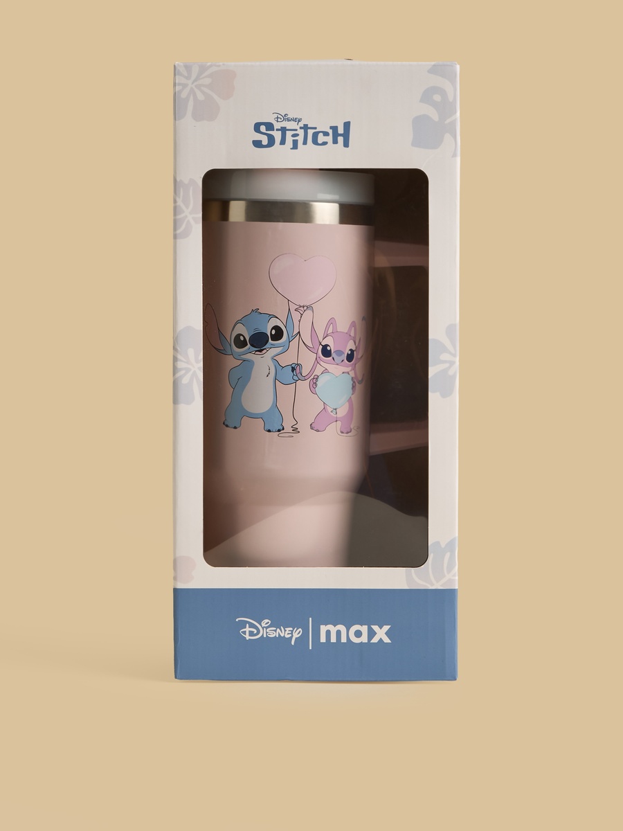 Stitch and Angel Print Vacuum Flask with Handle - 1.1 L