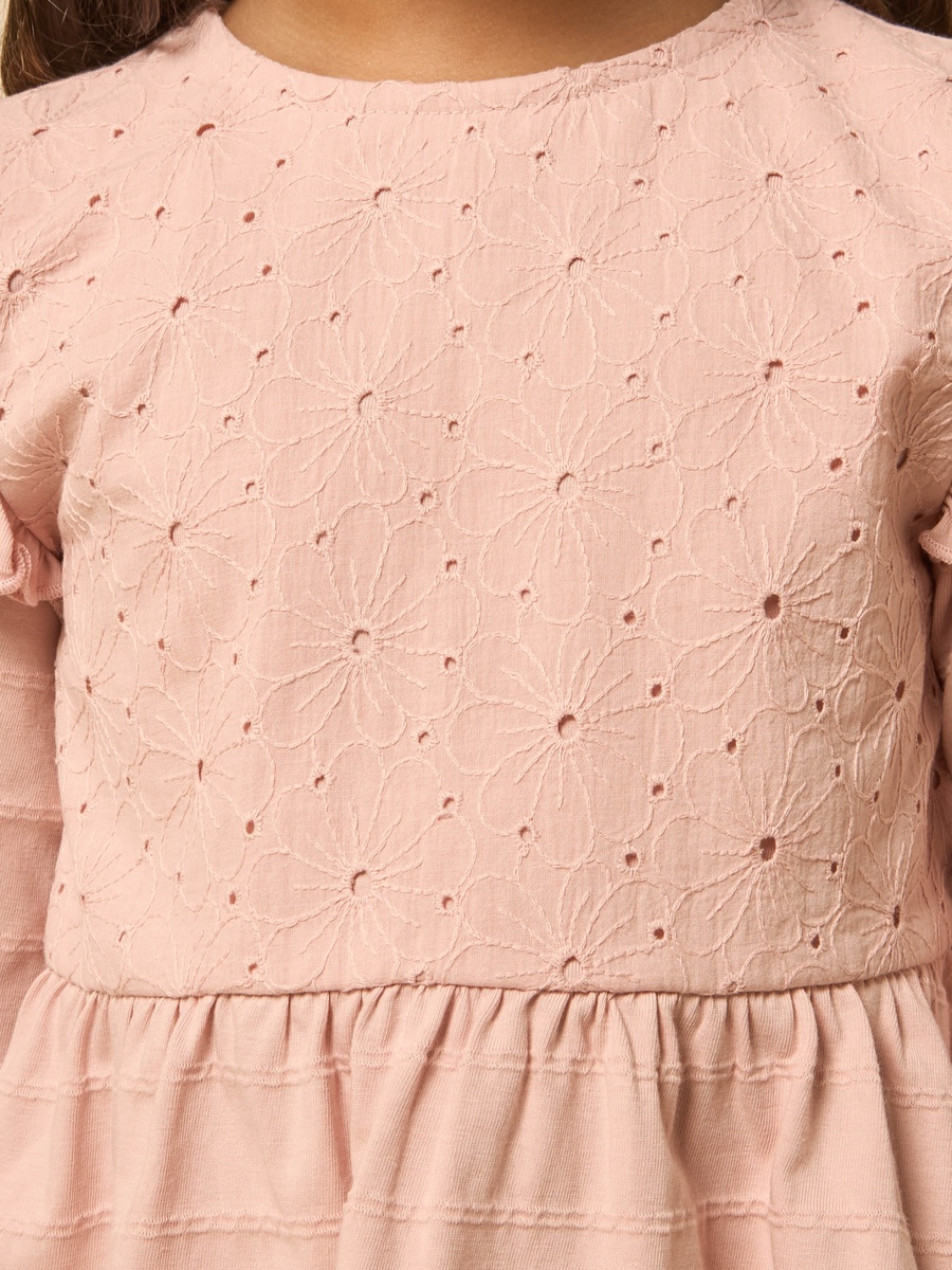 Schiffli Textured Peplum Top