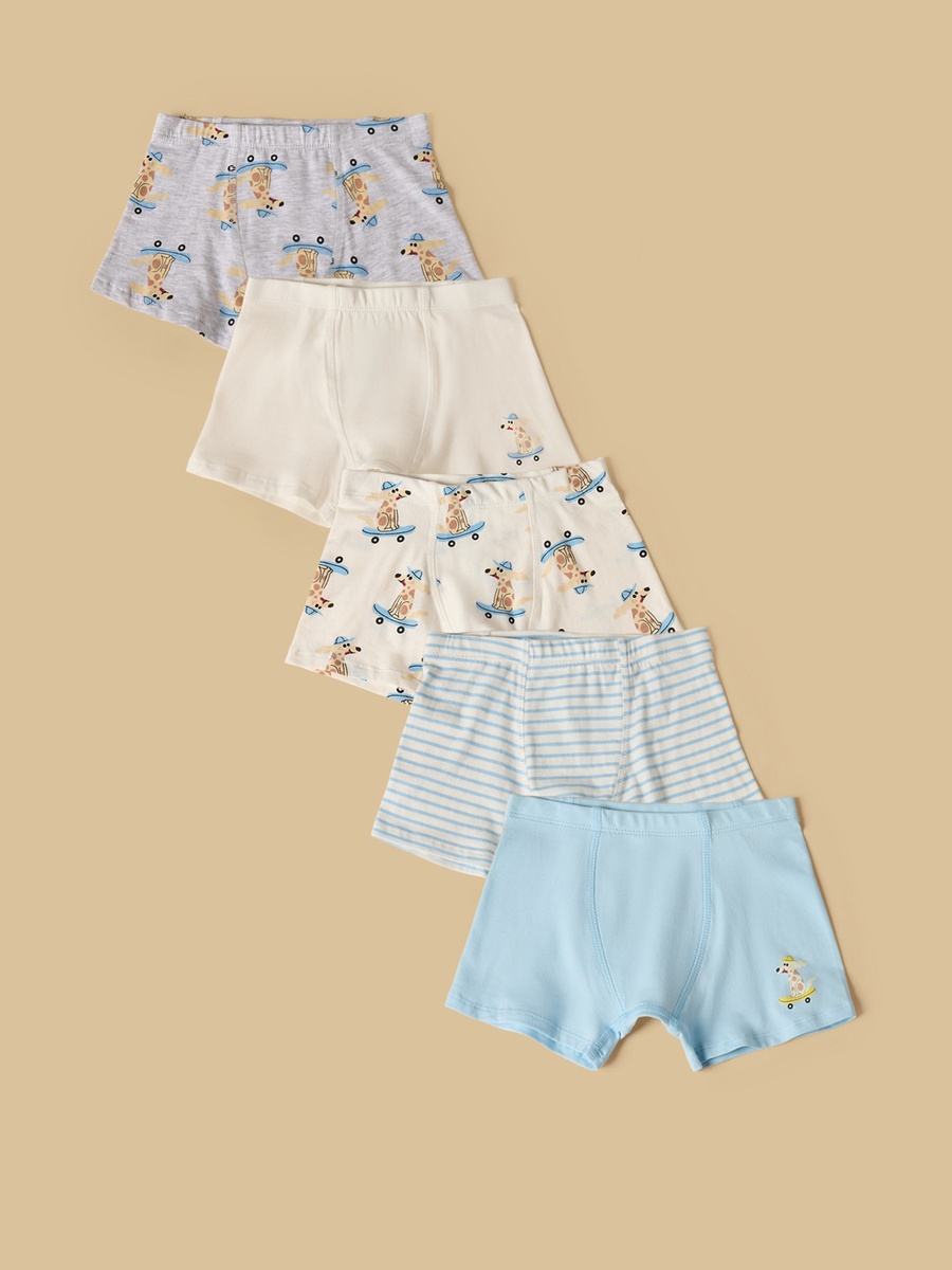 Pack of 5 - Dog Print Trunks