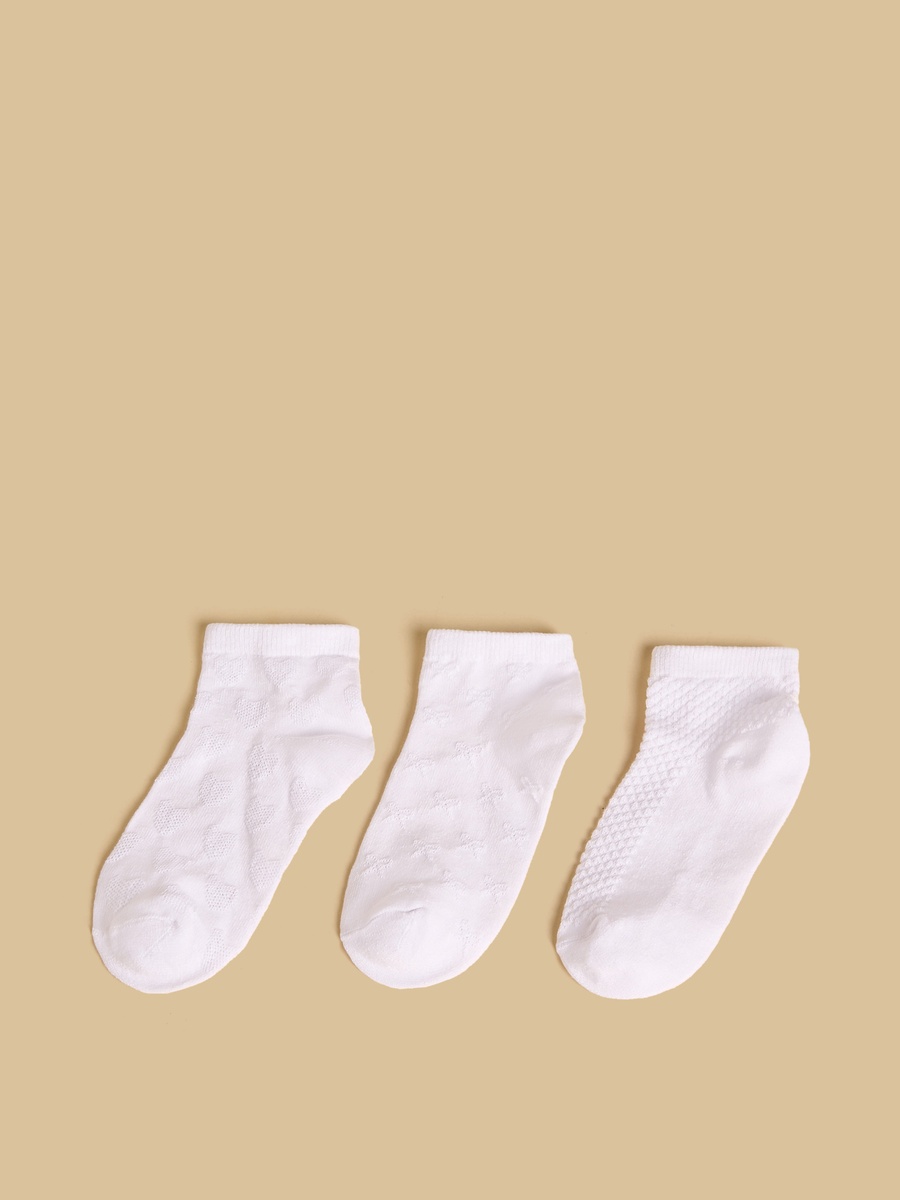 Pack of 3 - Textured Ankle Length Socks