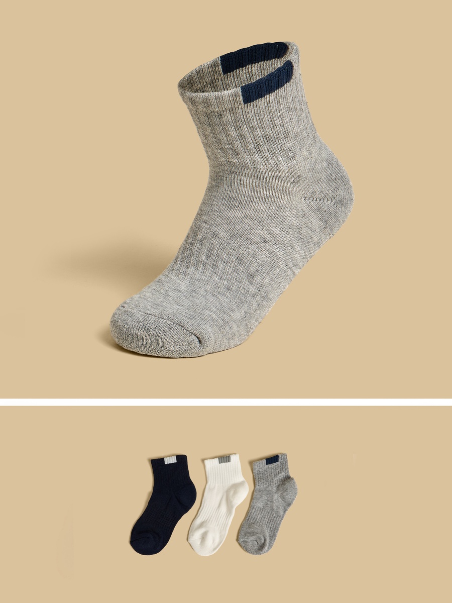 Pack of 3 - Ribbed Ankle Length Sports Socks