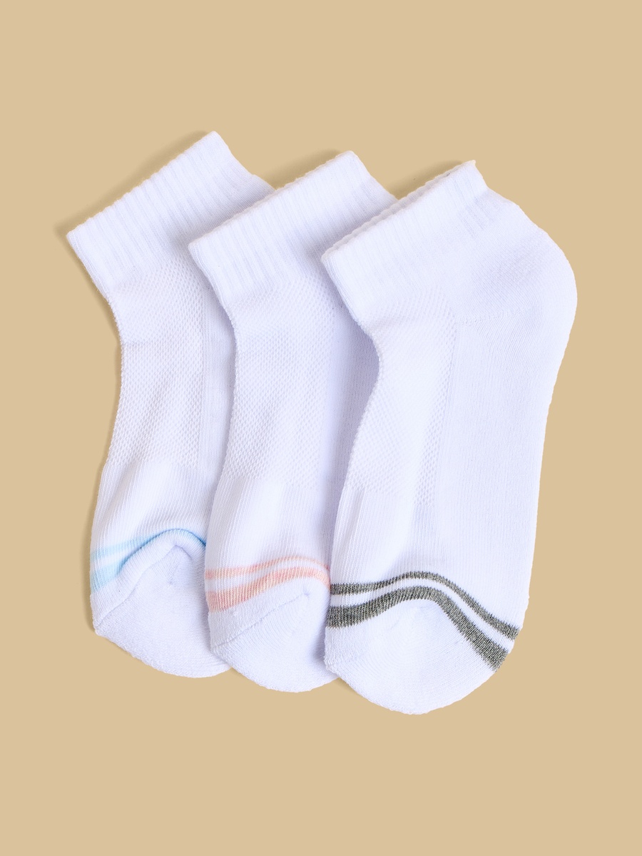 Pack of 3 - Textured Ankle Length Sports Socks