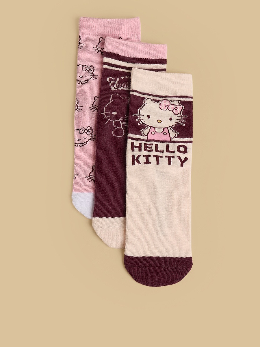 Pack of 3 - Hello Kitty Print Ankle Length Socks