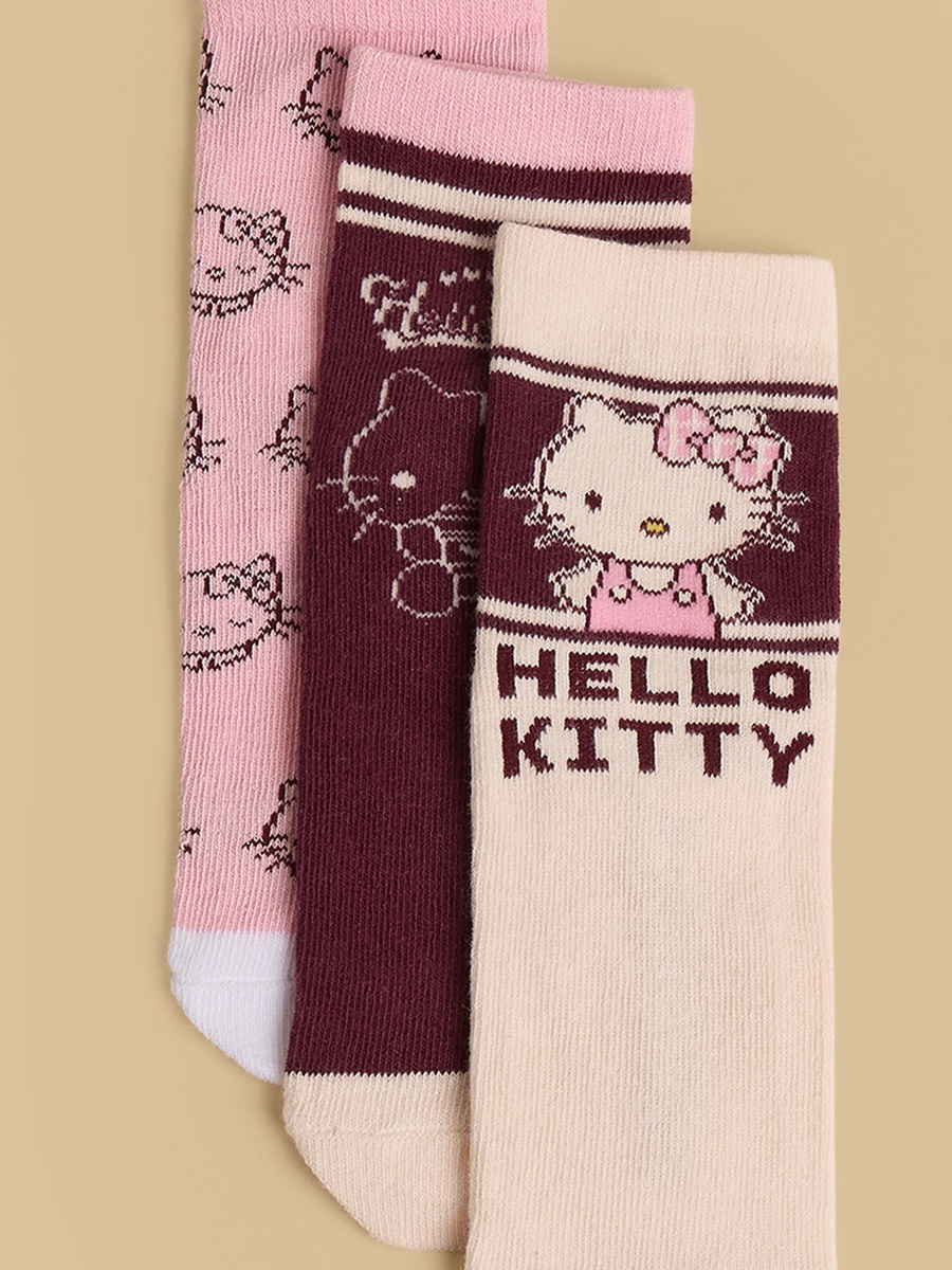 Pack of 3 - Hello Kitty Print Ankle Length Socks