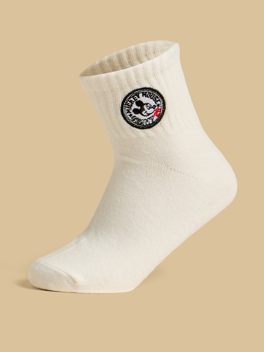 Pack of 3 - Mickey Mouse Embroidered Ankle Length Socks