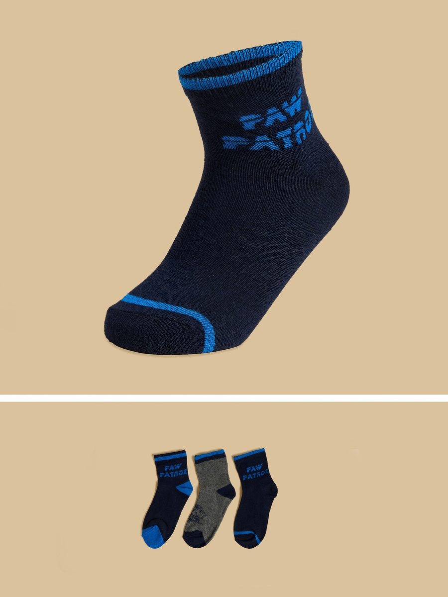 Pack of 3 - PAW Patrol Print Ankle Length Socks