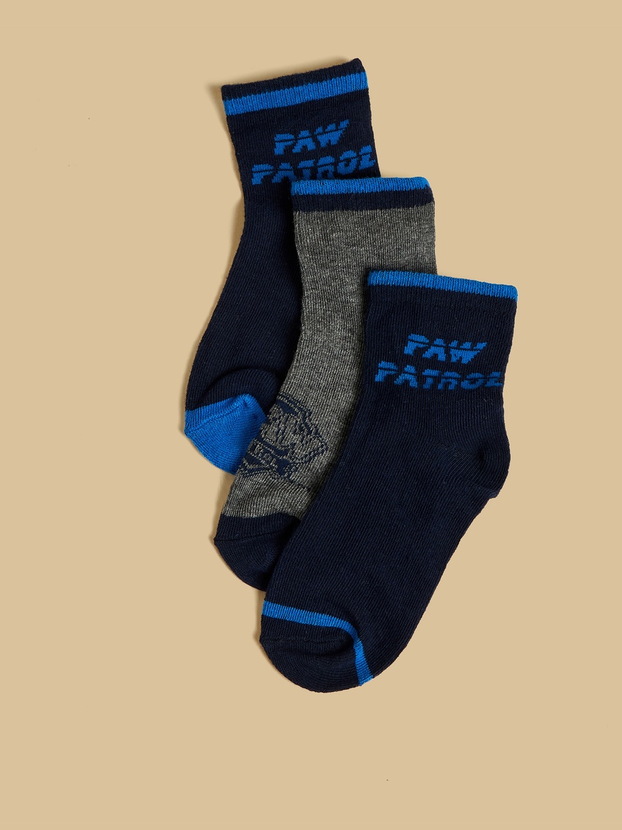 Pack of 3 - PAW Patrol Print Ankle Length Socks