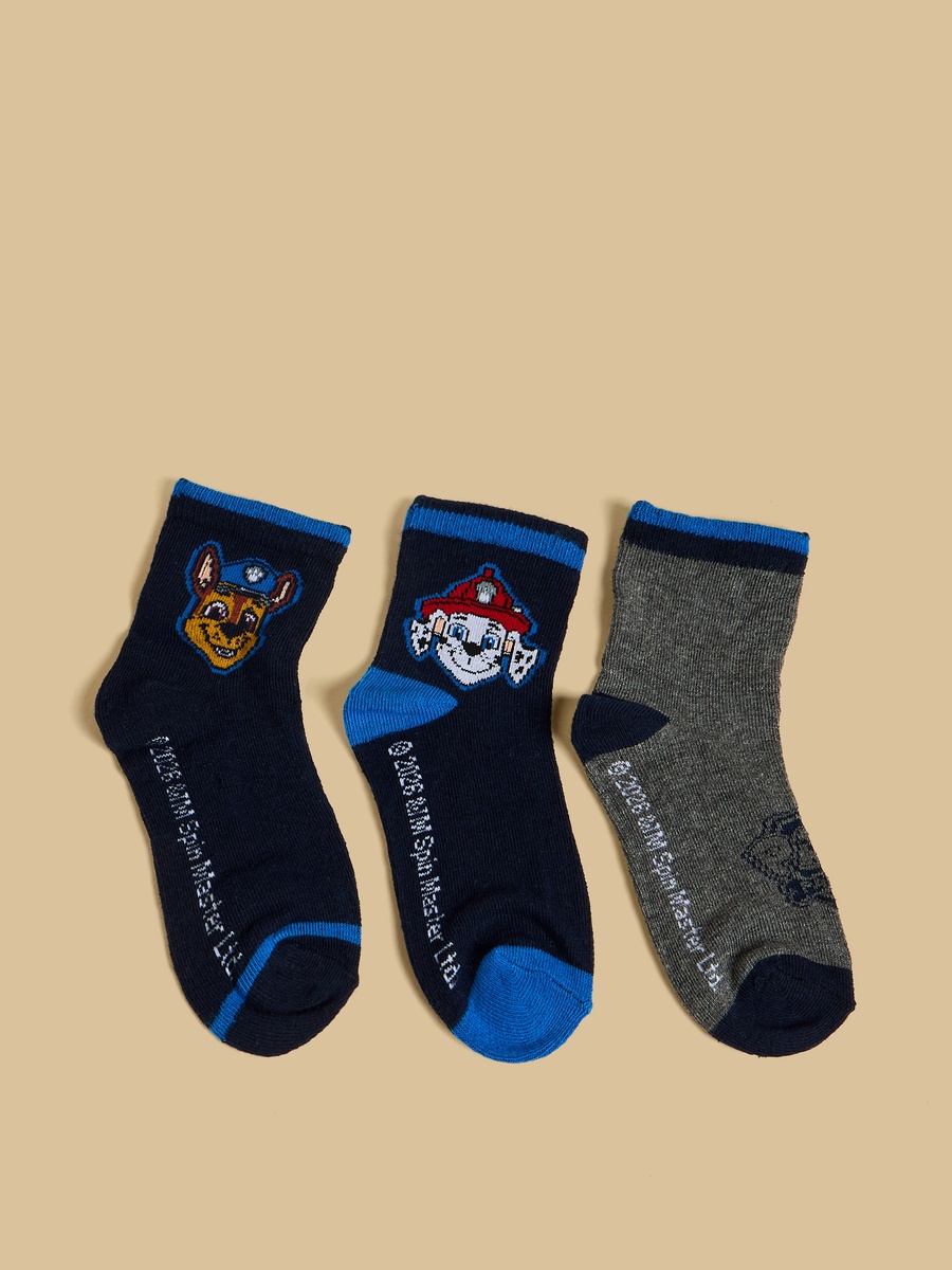 Pack of 3 - PAW Patrol Print Ankle Length Socks