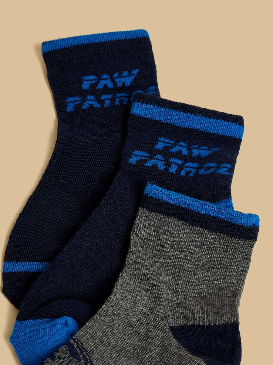 Pack of 3 - PAW Patrol Print Ankle Length Socks