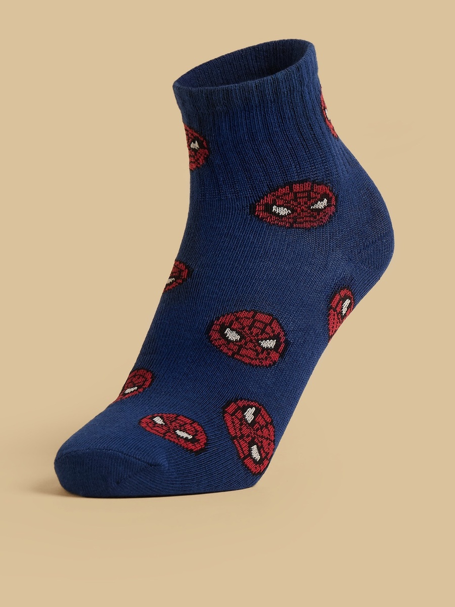 Pack of 3 - Spider-Man Print School Socks