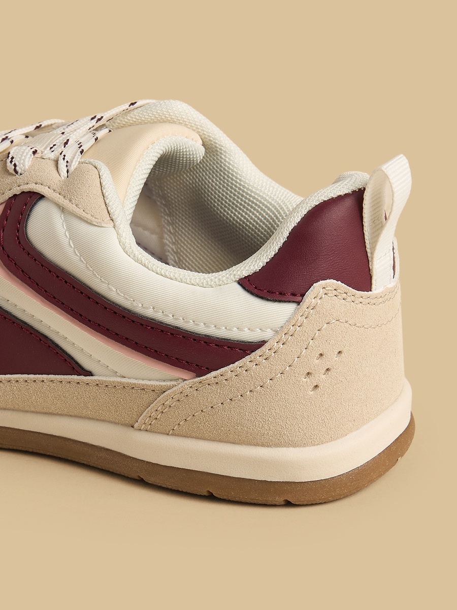 Panelled Lace-Up Sports Shoes