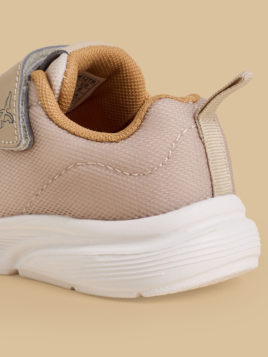 Panelled Sports Shoes with Hook and Loop Closure