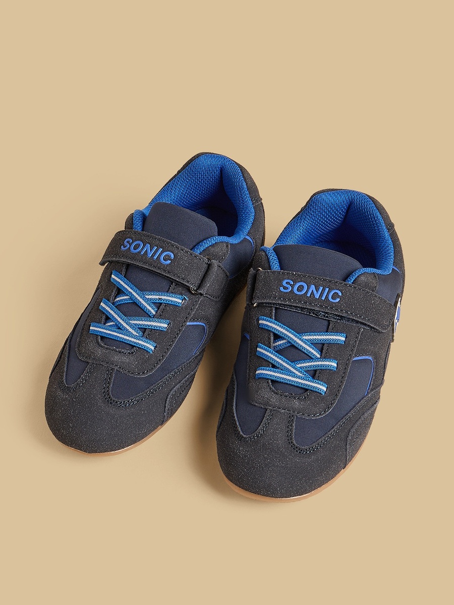 Sonic the Hedgehog Applique Sports Shoes with Hook and Loop Closure