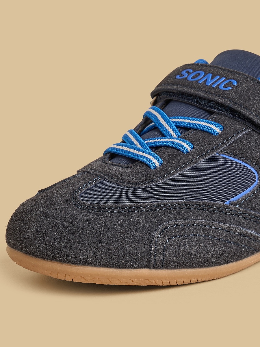 Sonic the Hedgehog Applique Sports Shoes with Hook and Loop Closure