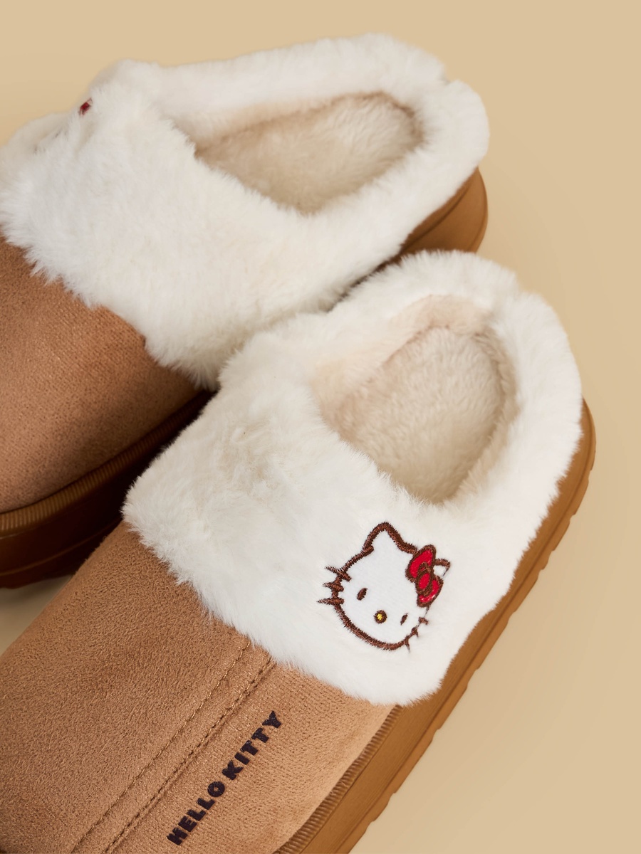 Hello Kitty Embroidered Bedroom Slippers