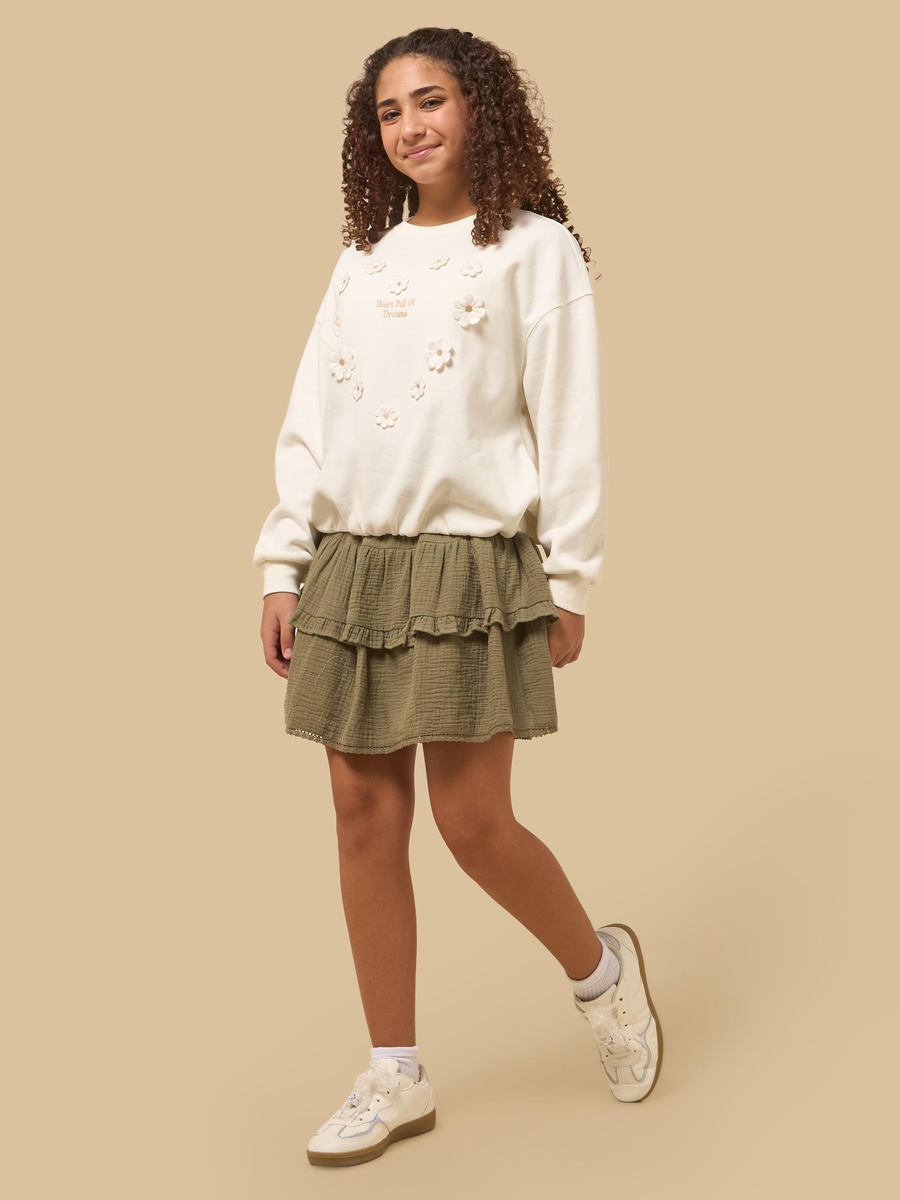 Textured Tiered Skirt