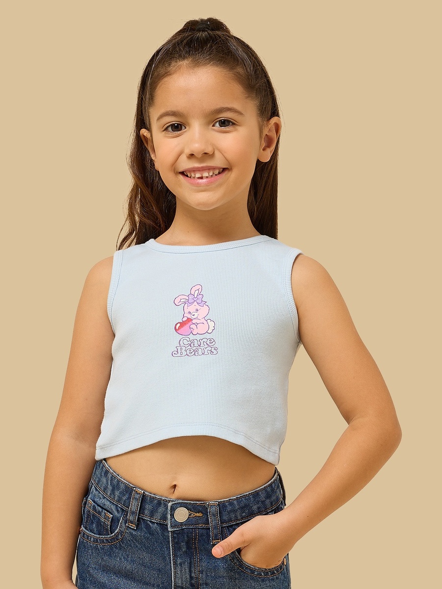 Care Bears Print Cotton Resort Shirt with Tank Top