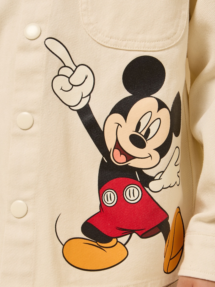Mickey Mouse Print Twill Shacket