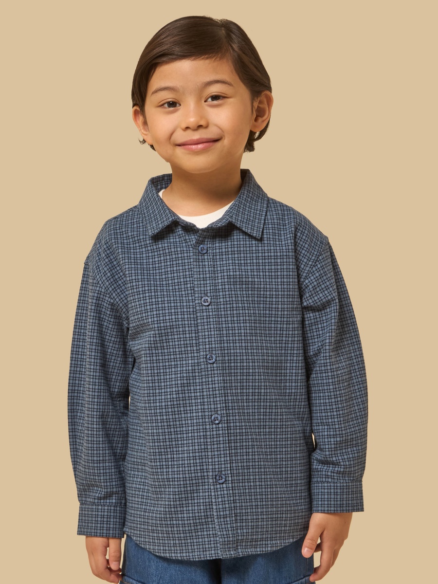 Checked Shirt with T-Shirt