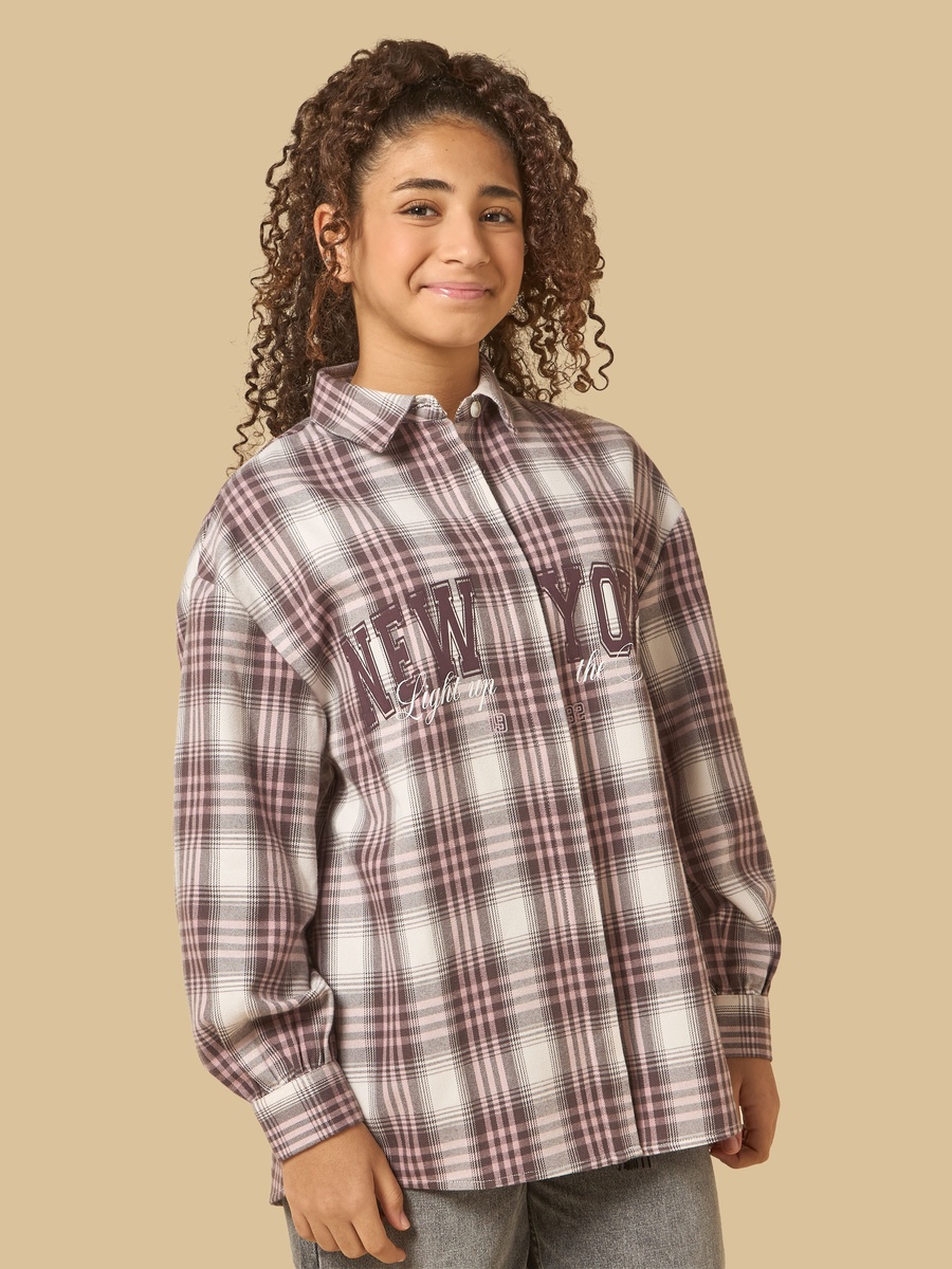 New York Checked Oversized Shirt