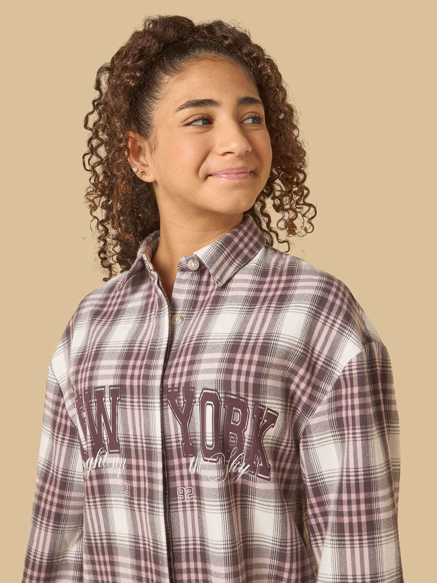 New York Checked Oversized Shirt