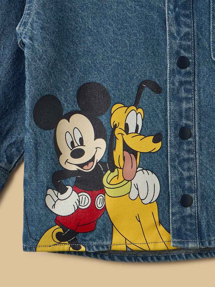 Mickey Mouse and Friends Print Denim Shirt