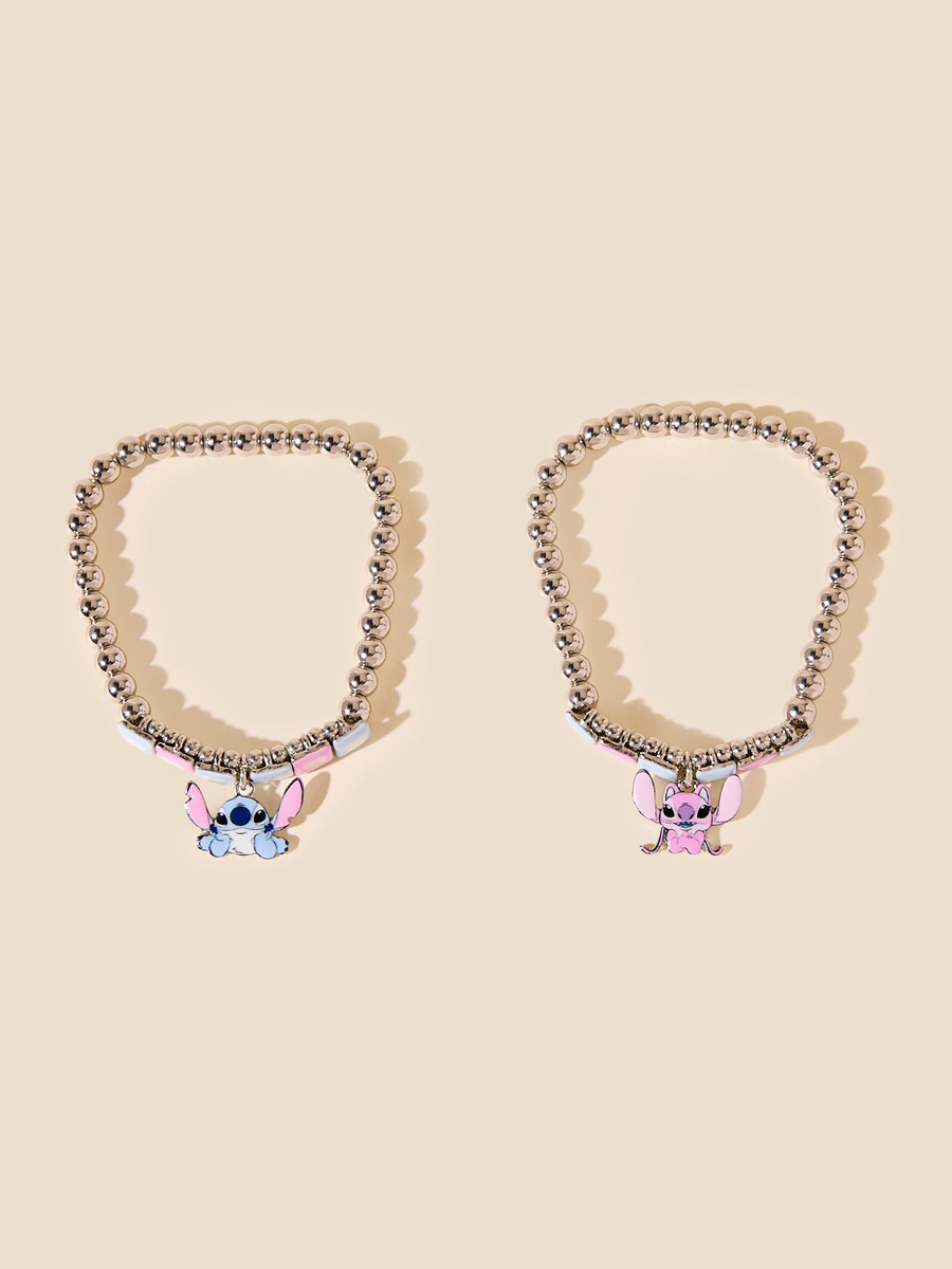 Stitch and Angel Charm 5-Piece Jewellery Set