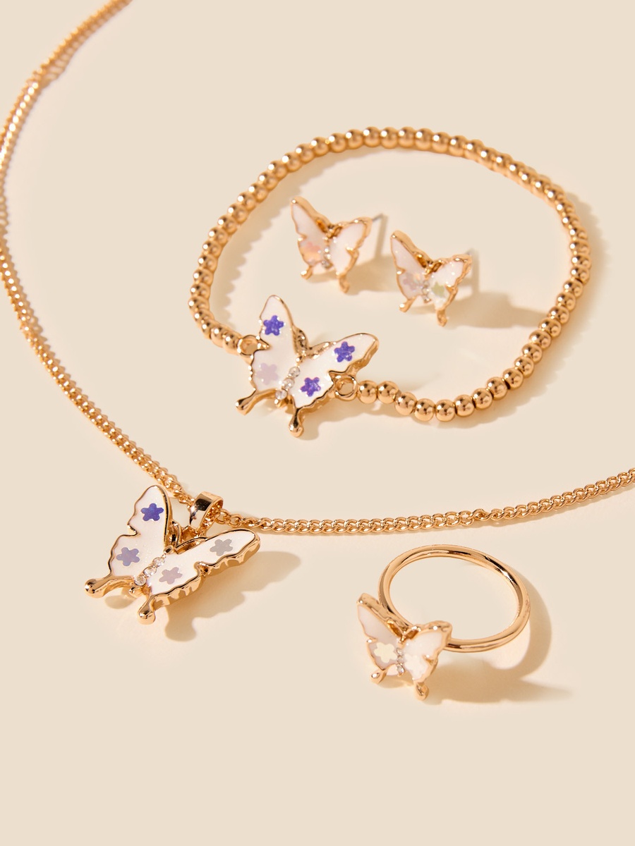 Butterfly Accent 4-Piece Jewellery Set