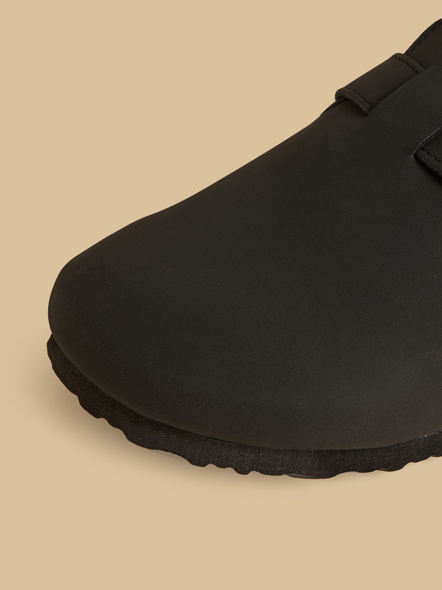 Buckle Accent Slip-On Sandals
