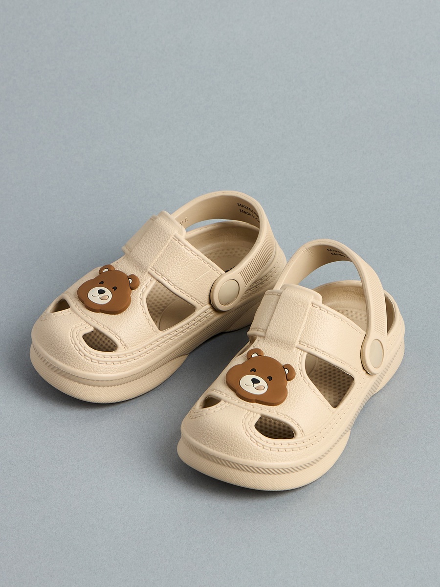 Bear Applique Clogs with Backstrap