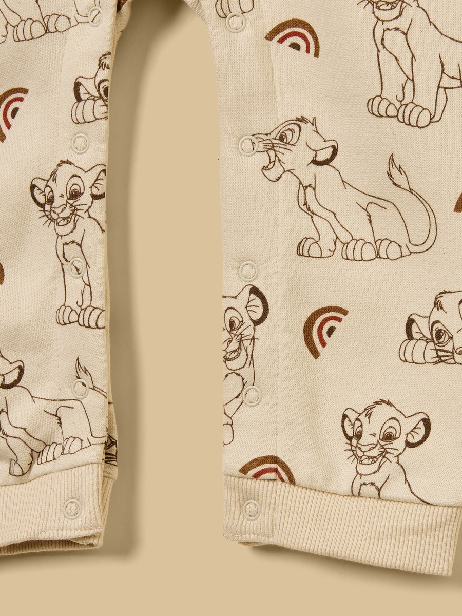 Simba Print Hooded Romper