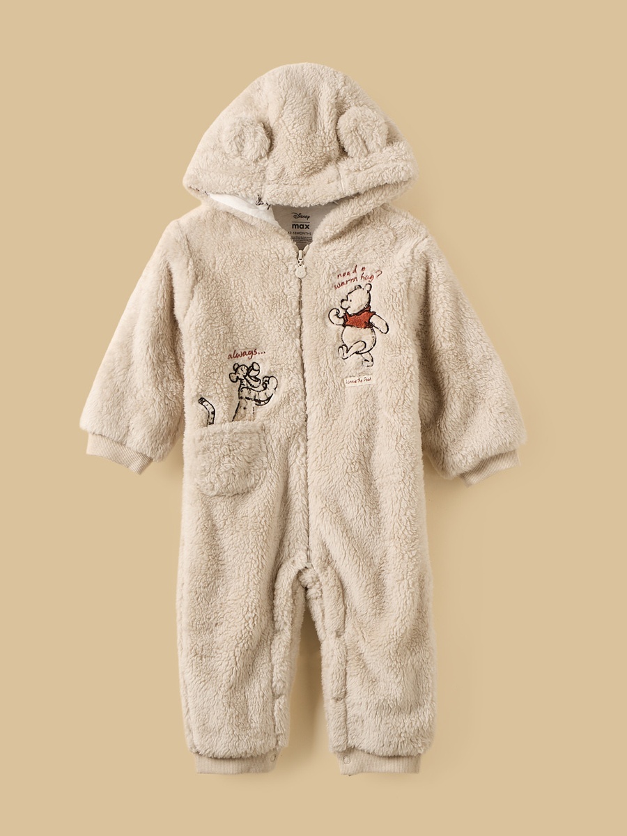 Winnie the Pooh Embroidered Fur Romper