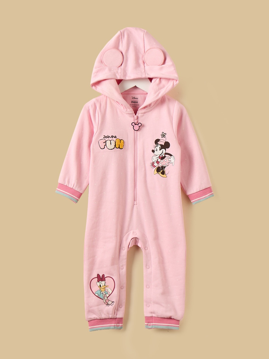 Minnie Mouse and Daisy Duck Print Hooded Romper