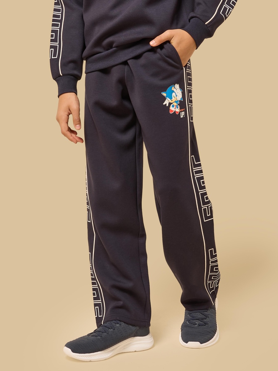Sonic Print Baggy Track Pants