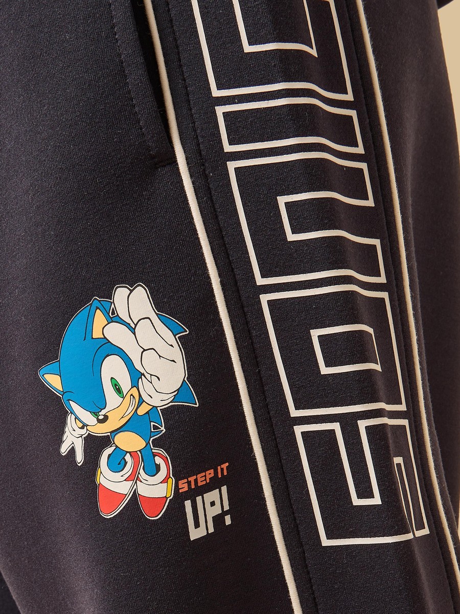 Sonic Print Baggy Track Pants