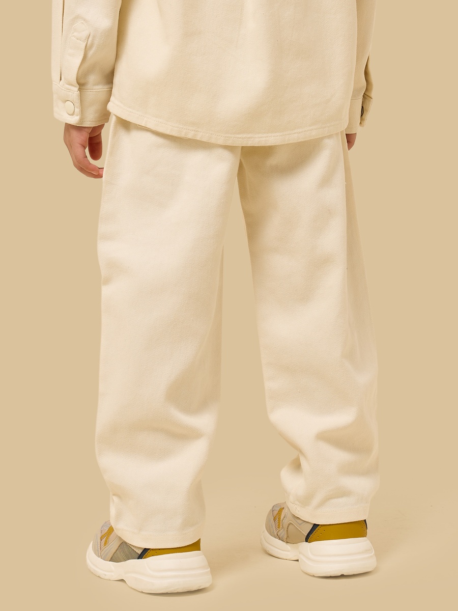 Mickey Mouse Print Cotton Twill Pants