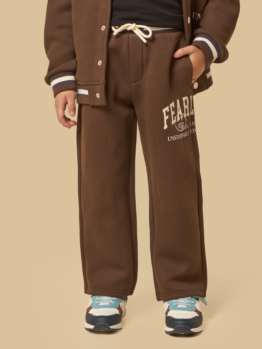 Slogan Print Track Pants