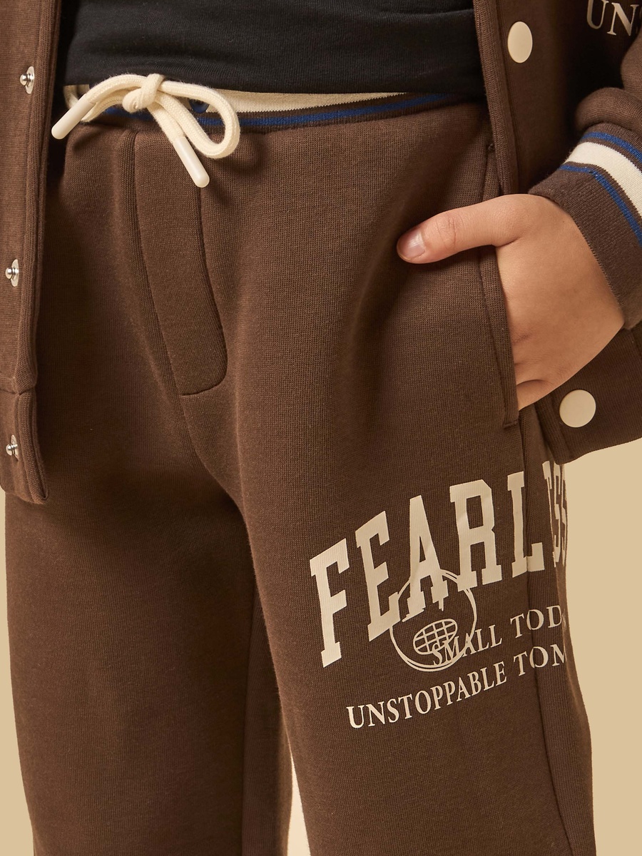 Slogan Print Track Pants